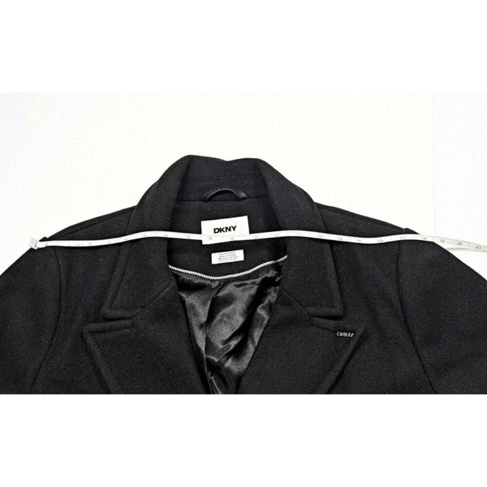 DKNY Petite Notched-Collar Double-Breasted Wrap Coat Size XL 16-18 (MSRP $350)