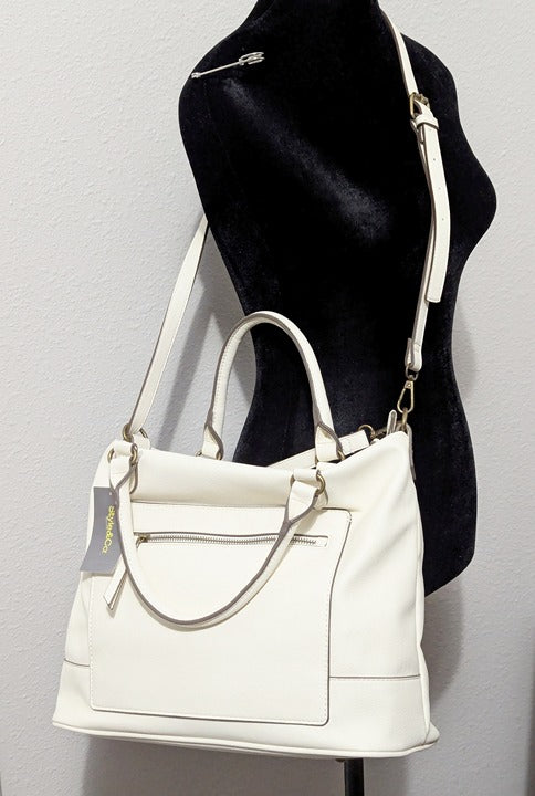 Style & Co Women's Hudsonn Tote Alabaster O/S (MSRP $80)
