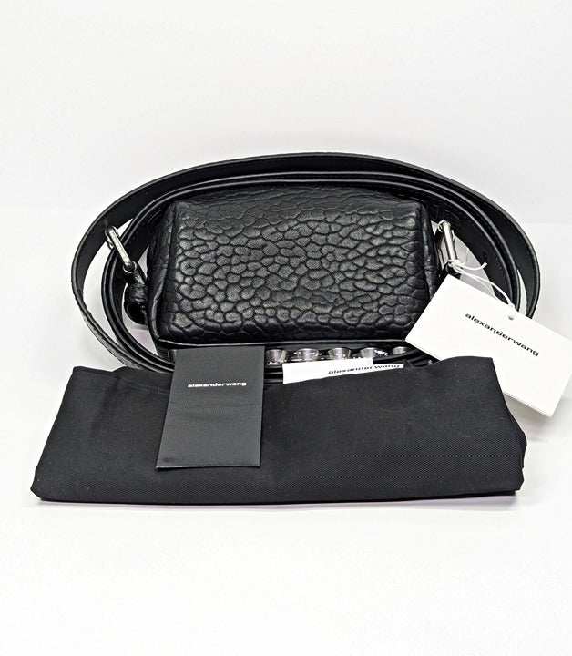Alexander Wang Ricco Mini Black Leather Convertible Crossbody Bag