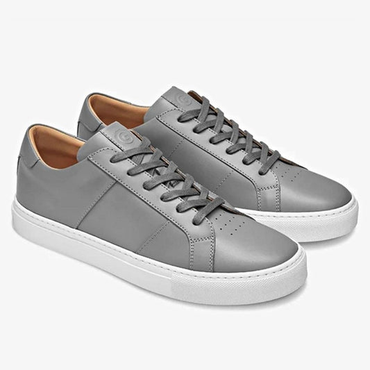 GREATS Men's Royale Lace Up Sneakers Ash Grey Leather Size 10 (MSRP $199)