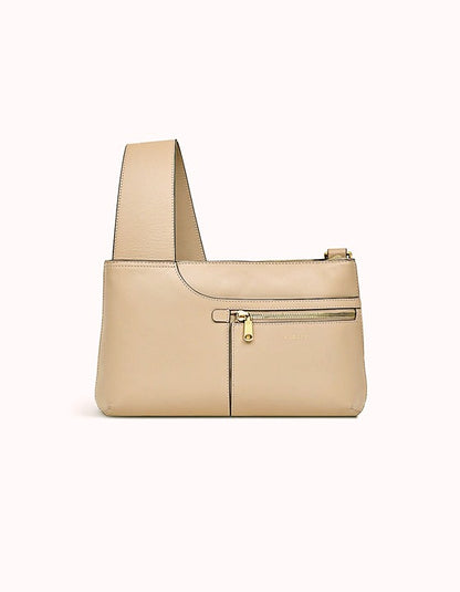 Radley London Pockets Small Leather Crossbody in Light Beige (MSRP $188)