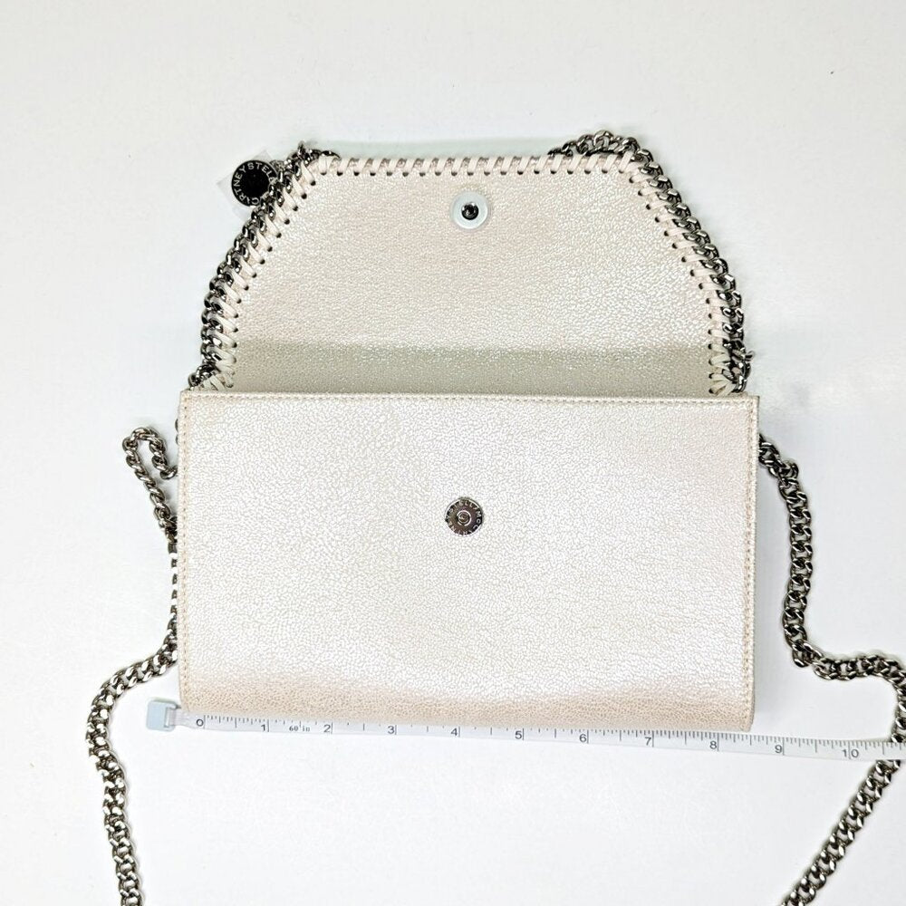 Stella McCartney Mini Falabella Eco Shiny Dotted Chamois Crossbody Bag MSRP $695