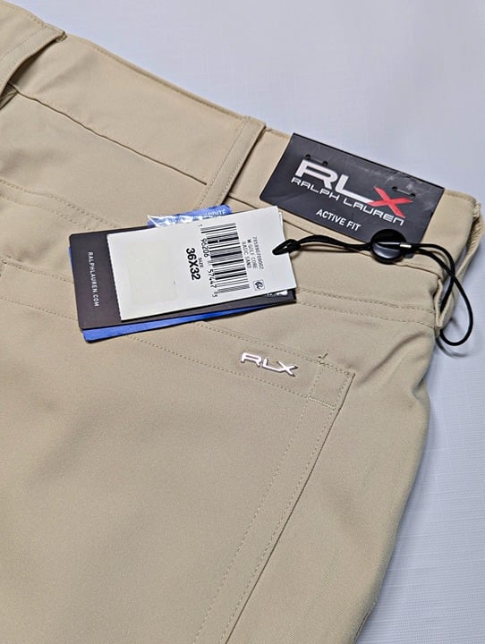 RLX Ralph Lauren Men's Active Fit Performance Twill Pants Basic Sand Size 36x32