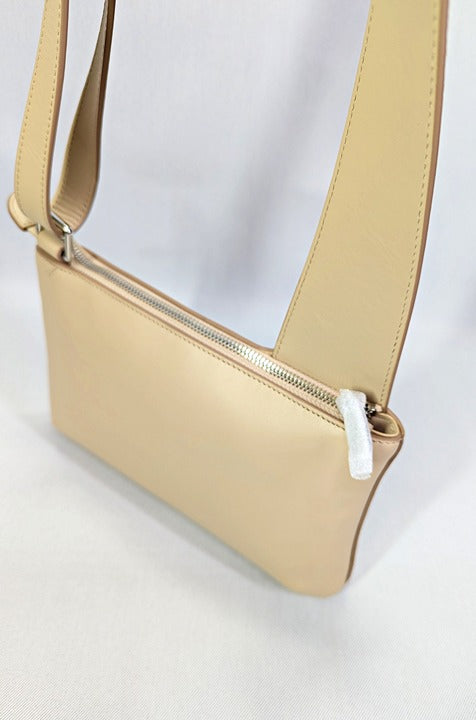 Radley London Pockets Small Leather Crossbody in Light Beige (MSRP $188)
