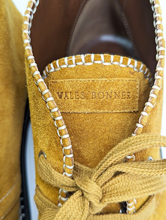 Wales Bonner Men's Studded Calf Suede Desert Studs Boots Size 43 (MSRP $1,050)