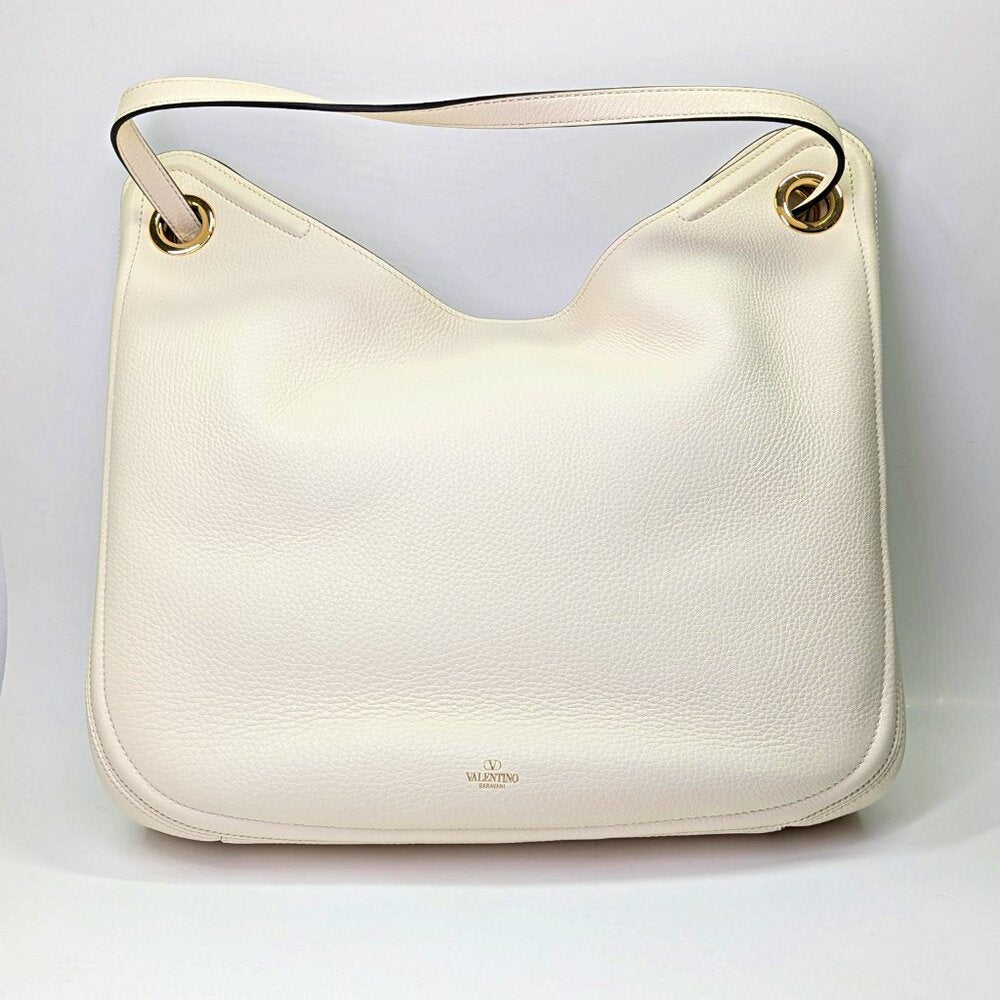 Valentino Garavani Women's Gold Tone VLogo Moon Leather Tote Bag (MSRP $3,950)