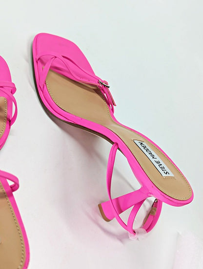 Steve Madden Women's Zarya Strappy Flared-Heel Sandals Size 9 (MSRP $99)