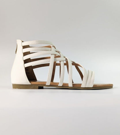 Journee Collection Women's Hanni Sandals White Size 7 W (MSRP $50)