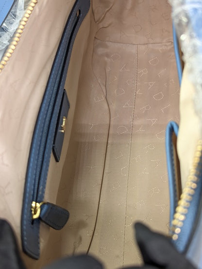 Radley London Dukes Place Open Blue Medium Zip Top Shoulder (MSRP $258)