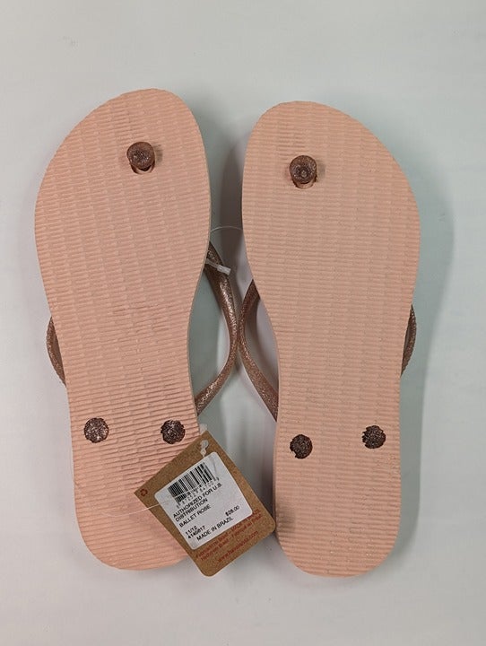 Havaianas Women's Slim Gloss Flip Flops Sandals Ballet Rose Size 11/12