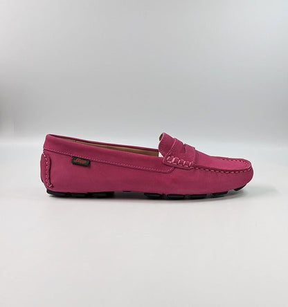 G.H. BASS Women's Dylan Driver Moc Loafers Magenta Suede Size 7.5 (MSRP $165)