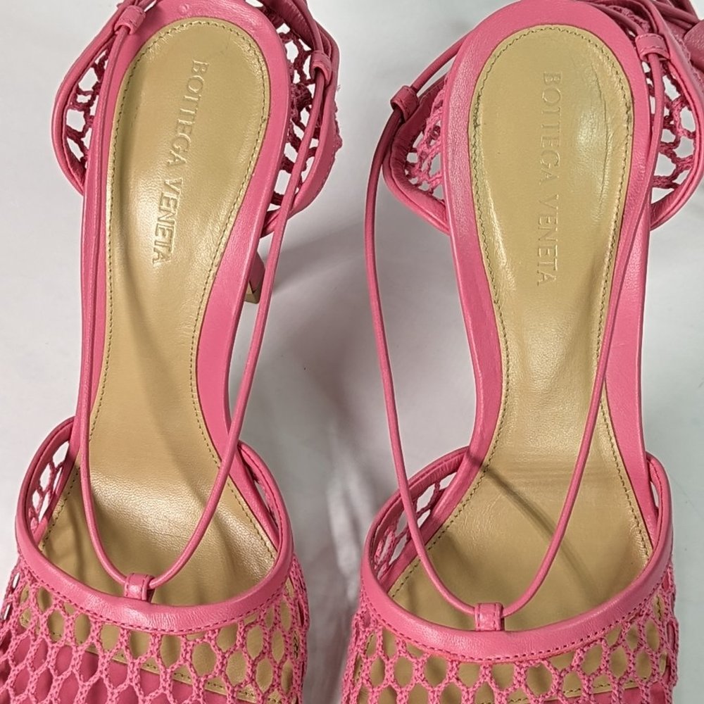 Bottega Veneta Women's Azalea Stretch Mesh Ankle Tie Sandals Size 41 MSRP $1,100