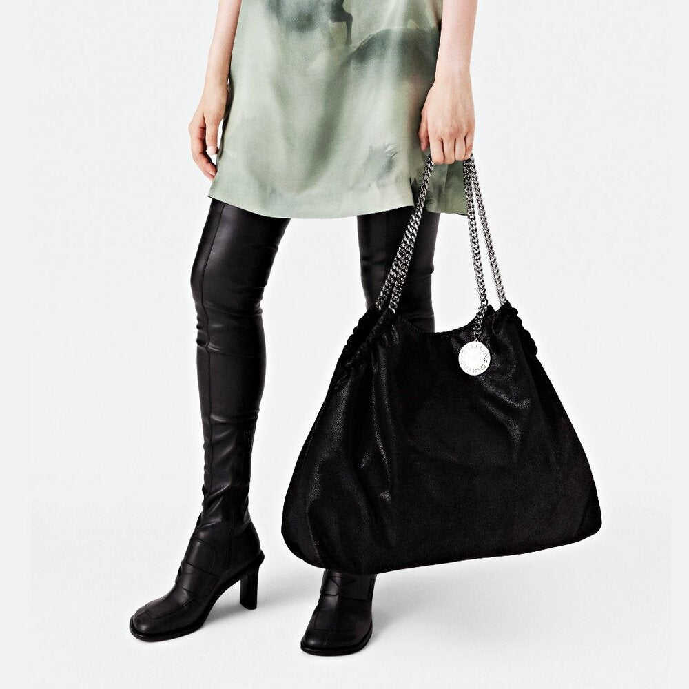 Stella McCartney Women's Shaggy Deer Falabella Tote Bag in Black (MSRP $1,450)