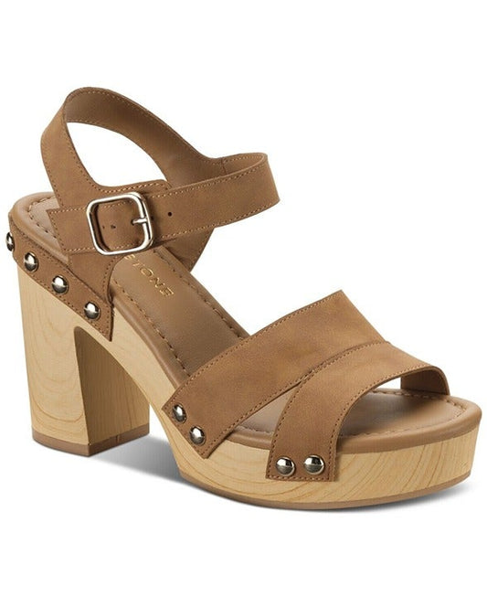 Sun + Stone Delestep Women's Dress Platform Sandals Beige Size 9 M