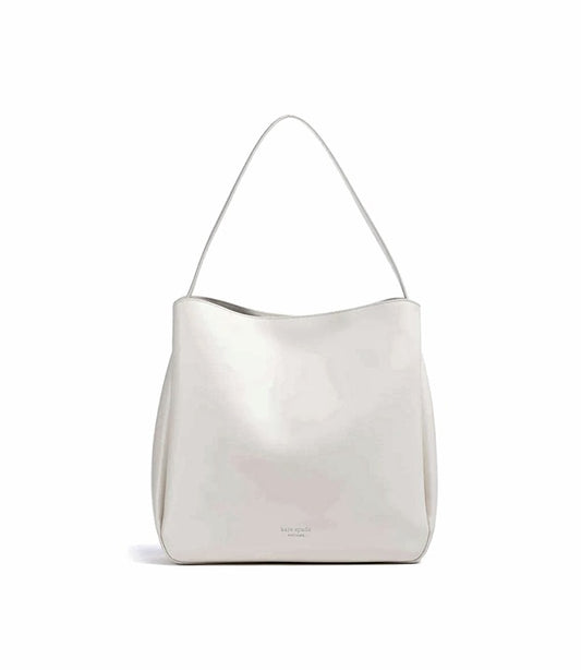 Kate Spade New York Grace Medium Leather Hobo Bag Cream (MSRP $398)