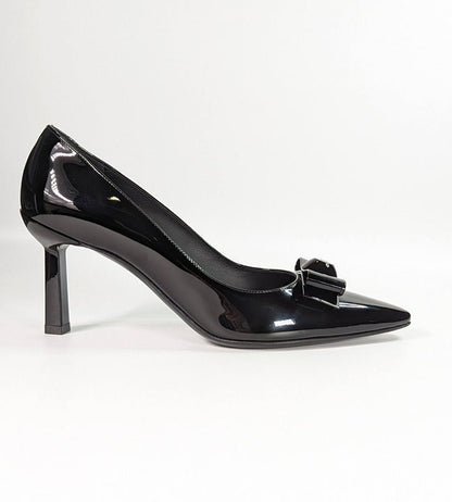 Ferragamo Women's Katrin 70mm Patent Pump Black Patent Size 7.5 (MSRP $895)