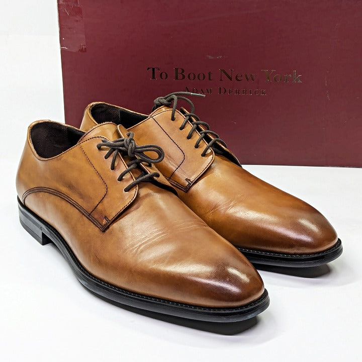To Boot New York Men's Amedeo Oxfords Tabacco Antiqued Size 9.5 (MSRP $399)