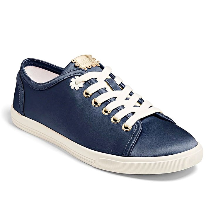 Jack Rogers Women's Lia Navy Satin Lace-up Fashion Sneakers Size 9 (MSRP $98)