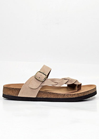 White Mountain Women's Crawford Sandals Sandal Wood Suede Size 9 (MSRP $69)