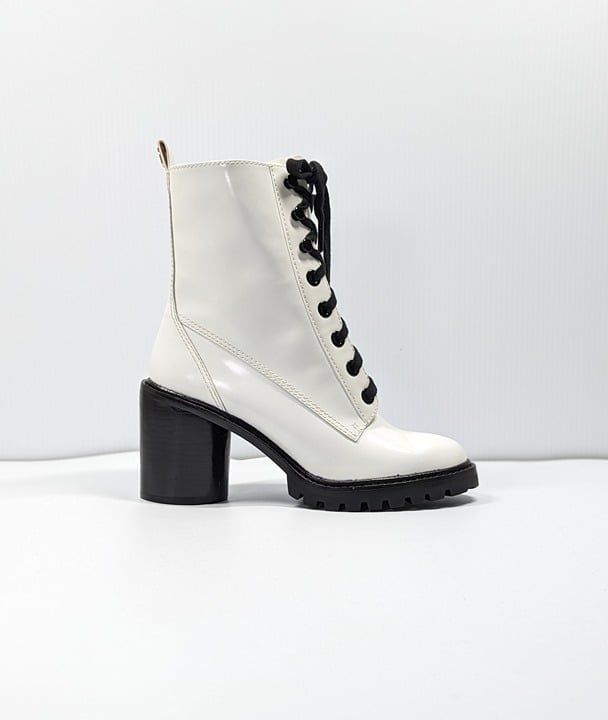 Marc Jacobs Women's Ryder White Leather High-Heel Booties Size 38 EU (MSRP $495)