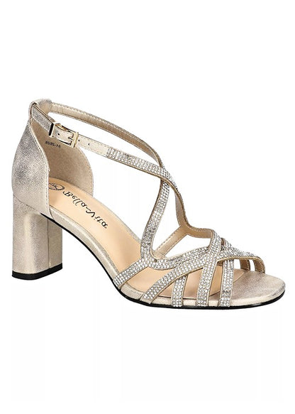 Bella Vita Women's Aliette Dress Sandals Soft Gold Metallic Size 7 (MSRP $95)