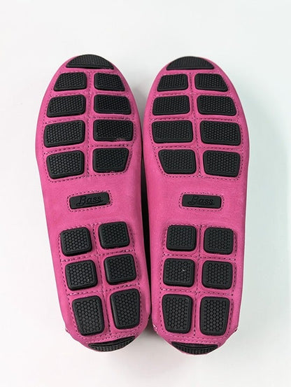 G.H. BASS Women's Dylan Driver Moc Loafers Magenta Suede Size 7.5 (MSRP $165)