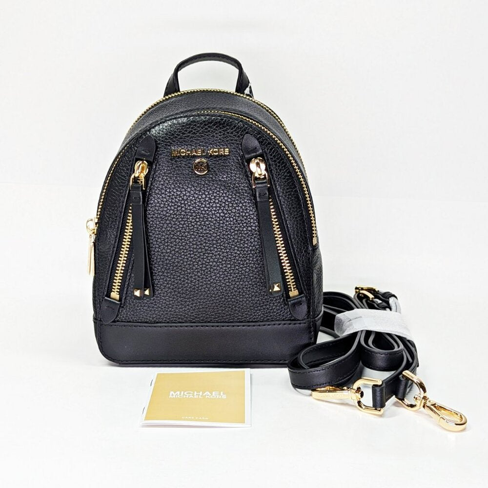 Michael Kors Brooklyn Mini Leather Pebbled Messenger Backpack (MSRP $258)
