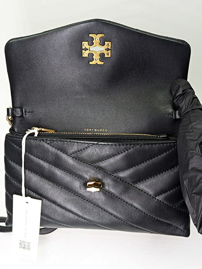 Tory Burch Kira Chevron Quilted Leather Crossbody Chain Wallet (MSRP $348)