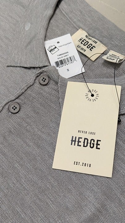 Never Lose HEDGE Men's Long Sleeve Cotton Shirt Grey Size S (MSRP $55)