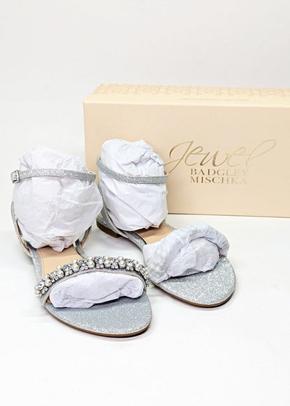 Jewel Badgley Mischka Women's Daria Rhinestone Embellished Sandals Size 6.5