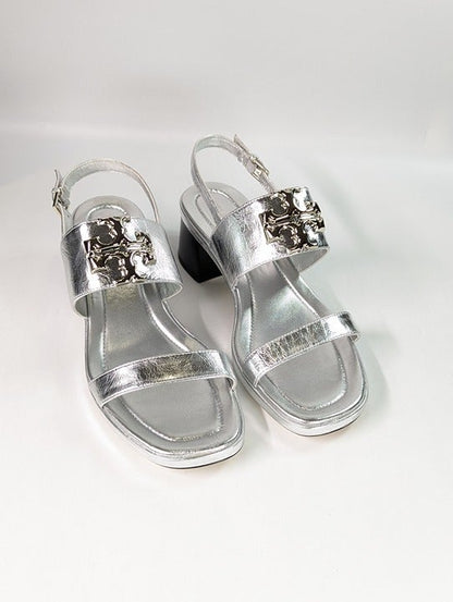 Tory Burch Women's Eleanor Metallic Strappy Slingback Sandals Size 9 (MSRP $348)