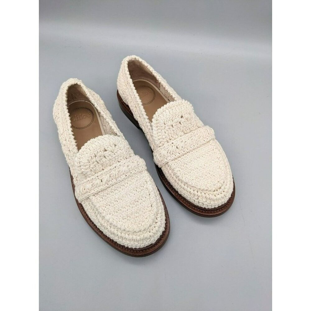 Cholé Women's Kayla Driver Loafers Eggshell Size 6.5 (MSRP $950)