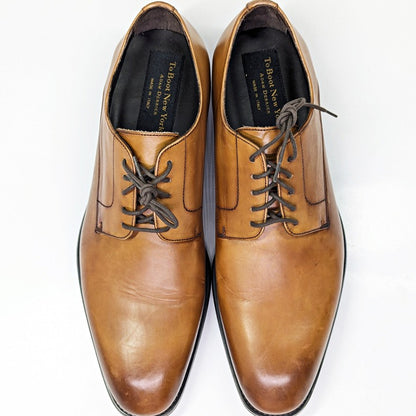 To Boot New York Men's Amedeo Oxfords Tabacco Antiqued Size 9.5 (MSRP $399)