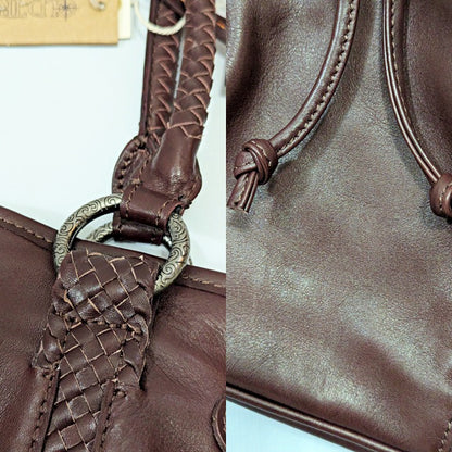 OLD TREND Women's Brown Genuine Leather Brassia Tote Bag (MSRP $359)