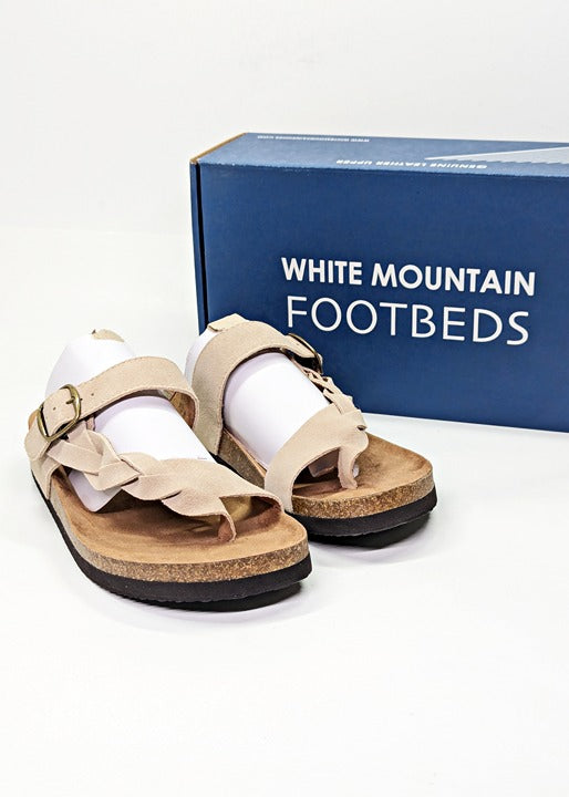 White Mountain Women's Crawford Sandals Sandal Wood Suede Size 9 (MSRP $69)