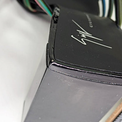 Giuseppe Zanotti Shangay 85MM Strappy Patent Slide Sandals Size 38.5 (MSRP $795)