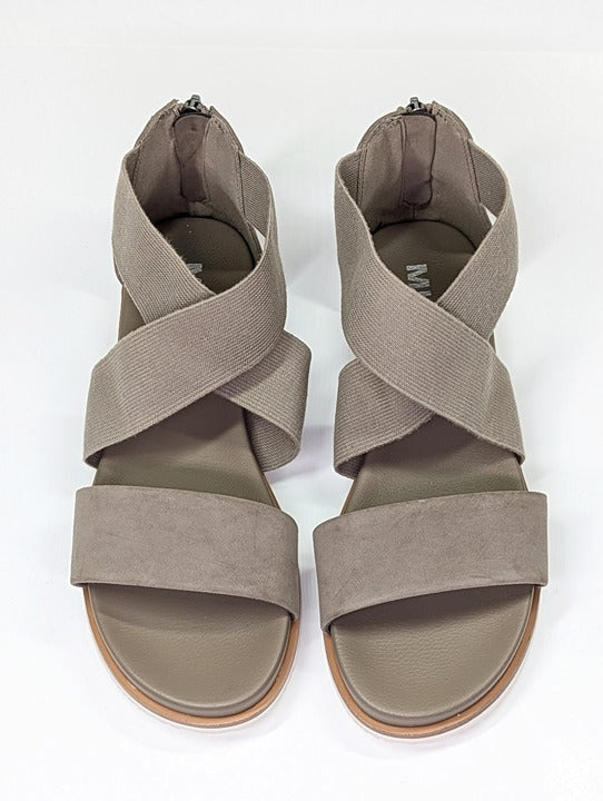 MIA Women's Valuna Flat Strappy Sandals Taupe Size 8.5 (MSRP $49)