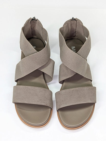 MIA Women's Valuna Flat Strappy Sandals Taupe Size 8.5 (MSRP $49)