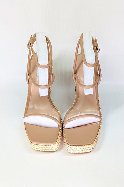 Steve Madden Women's Unify Platform Wedge Sandals Natural Size 10 (MSRP $109)