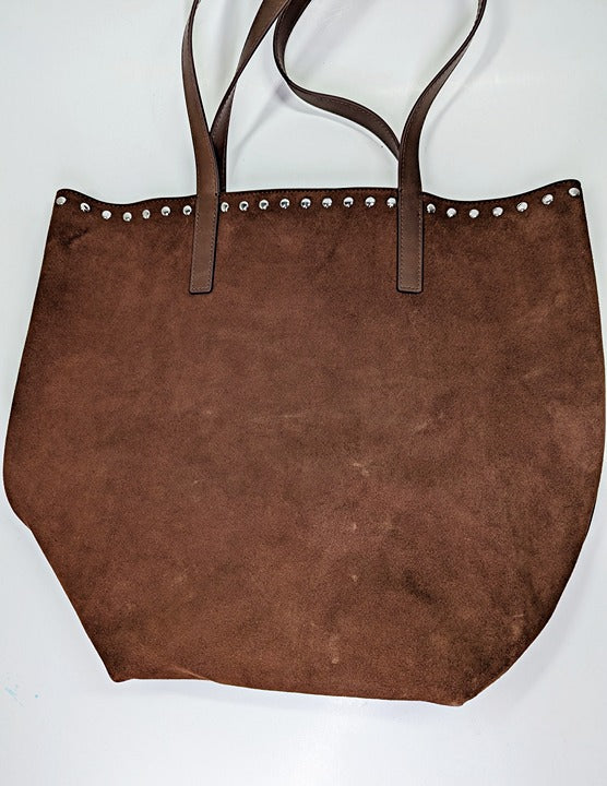 Loeffler Randall Walker Women's Espresso/Silver Suede Tote (MSRP $425)