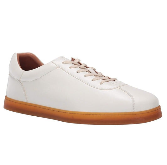 Gentle Souls Men's Nyle White Leather Sneakers Size 10 M (MSRP $295)