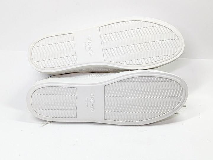 GREATS Men's Royale Knit Lace Up Sneakers White Navy Size 10 (MSRP $179)