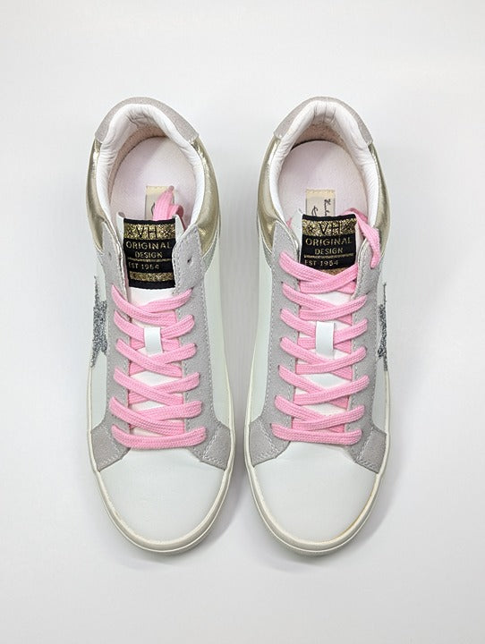 NWOB Vintage Havana Mona Metallic Glitter Women's Lace Up Sneaker Size 11