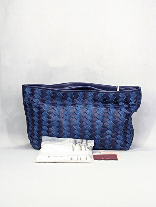 Radley London Devonshire Row Denim Large Open Top Satchel Bag (MSRP $388)