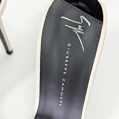 Giuseppe Zanotti Intrigo 90mm Crocodile Beige Mule Sandals Size 39 (MSRP $795)