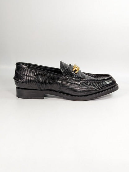 Alexander Wang Women's Carter Black Embossed Loafers Size 38.5 (MSRP $595)