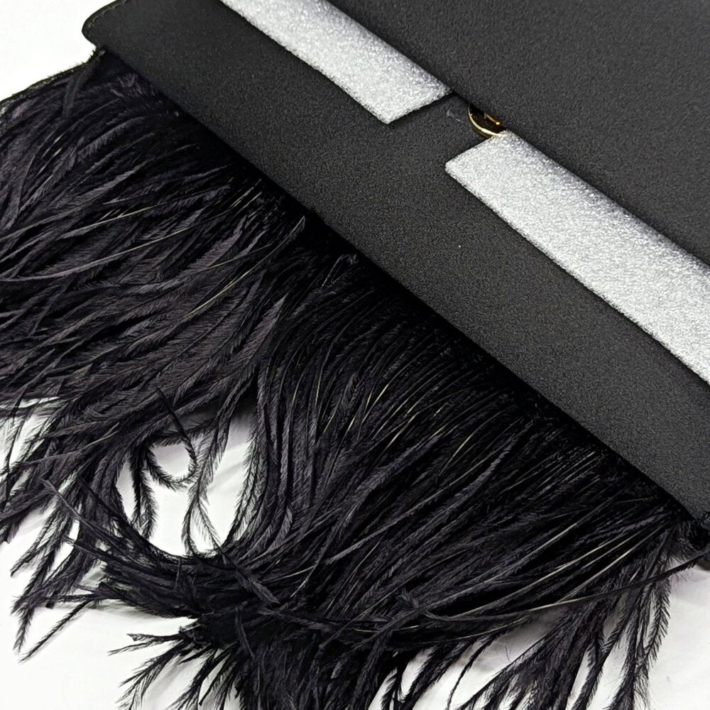 Loeffler Randall Women’s Charlee Feather Flap Clutch Shoulder Bag (MSRP $295)