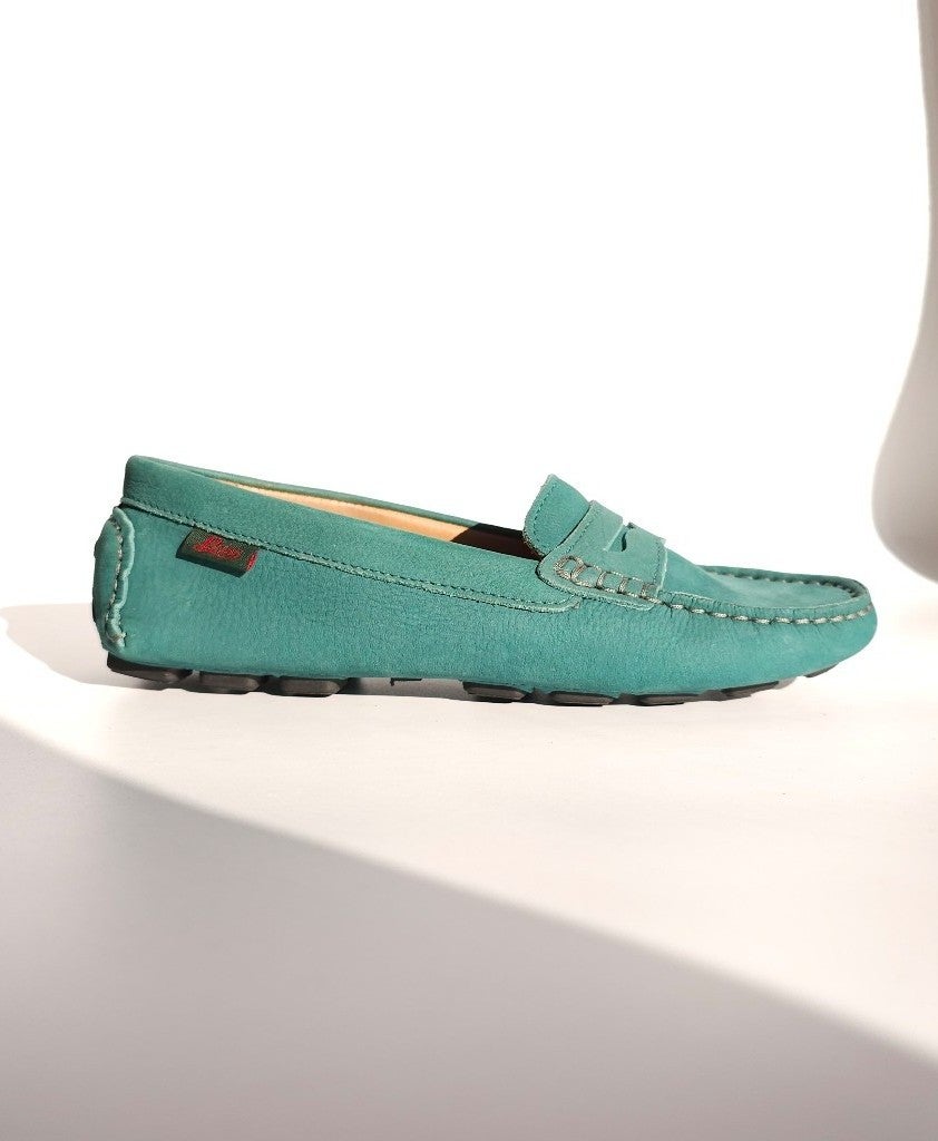 G.H.Bass Women's Dylan Aqua Suede Driver Moc Loafers Size 6 (MSRP $165)