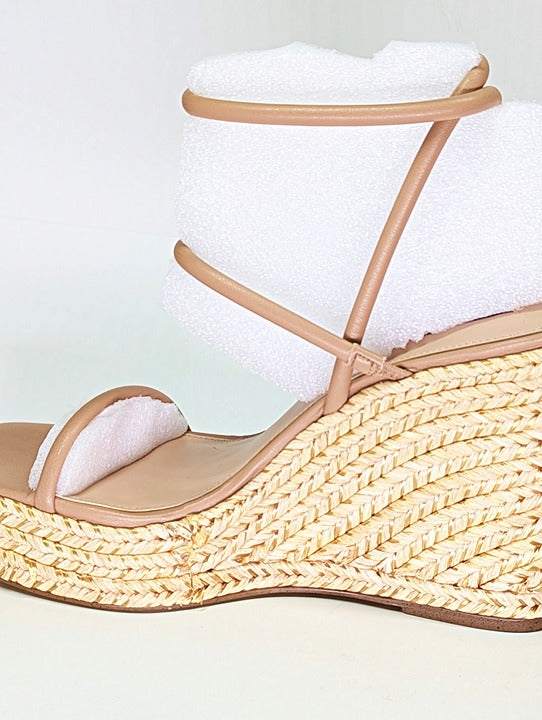 Steve Madden Women's Unify Platform Wedge Sandals Natural Size 10 (MSRP $109)