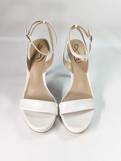 Sam Edelman Women's Jade Two-Piece Platform Sandals White Size 9 (MSRP $140)